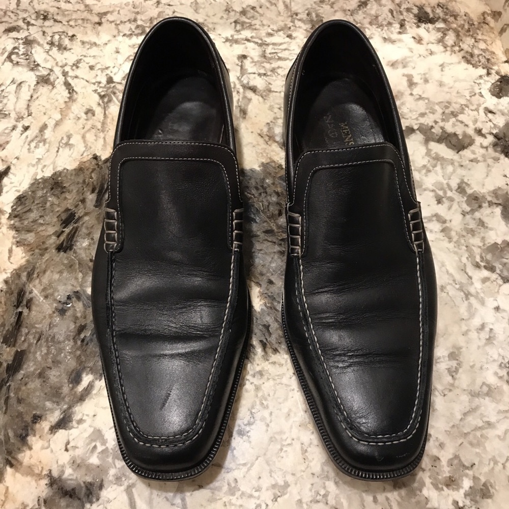 Donald H. Pliner Men's Black Loafer w/White Thread